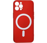 Coque MagSafe pour iPhone 12 Pro Max Soft Touch Mate Bords Surélevés Rouge