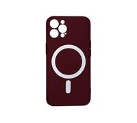 Coque MagSafe pour iPhone 12 Pro Soft Touch Mate Bords Surélevés Bordeaux