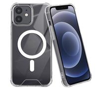Coque Magsafe pour iPhone 12 Silicone Gel Coins Renforcés Antichoc Transparent