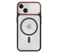 Coque MagSafe pour iPhone 13 / 14 Dos Fumé avec Cadre en Silicone Renforcée Noir