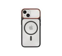 Coque MagSafe pour iPhone 13 / 14 Dos Fumé avec Cadre en Silicone Renforcée Noir