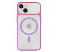 Coque MagSafe pour iPhone 13 / 14 Dos Fumé avec Cadre en Silicone Renforcée Violet