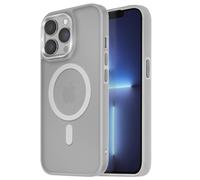 Coque MagSafe pour iPhone 13 Pro Max Dos Mat Givré Contour Gris
