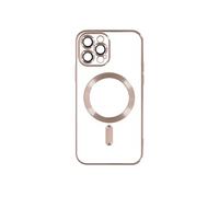 Coque MagSafe pour iPhone 13 Pro Max Silicone Protection Caméra Chromé Rose champagne