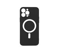 Coque MagSafe pour iPhone 13 Pro Max Soft Touch Mate Bords Surélevés Noir