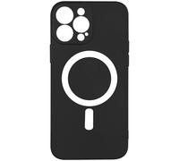 Coque MagSafe pour iPhone 13 Pro Max Soft Touch Mate Bords Surélevés noir