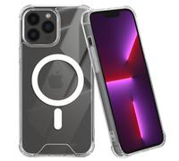 Coque Magsafe pour iPhone 13 Pro Silicone Gel Coins Renforcés Antichoc Transparent