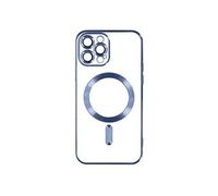 Coque MagSafe pour iPhone 13 Pro Silicone Protection Caméra Contour Chromé Bleu Clair