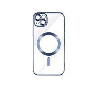 Coque MagSafe pour iPhone 13 Silicone Protection Caméra Chromé Bleu clair
