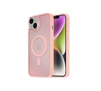 Coque MagSafe pour iPhone 14 Dos Mat Givré Contour Rose