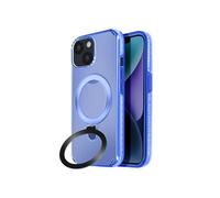 Coque MagSafe pour iPhone 14 et 13 Antichoc avec Support Pliable Bleu