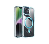 Avizar Coque pour iPhone 14 et 13 Dos Cristal Color Bleu