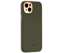 Coque MagSafe pour iPhone 14 Plus Napa Slim en Cuir Ultra Élégant Rigide Vert olive