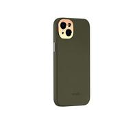 Moshi, Étui MagSafe pour iPhone 14 Plus Napa Slim en cuir, noble et rigide, Vert olive