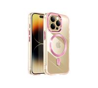 Avizar Coque pour iPhone 14 Pro Dos Cristal Color Rose champagne