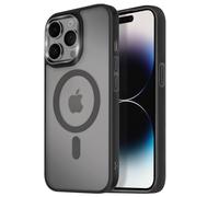 Coque MagSafe pour iPhone 14 Pro Dos Mat Givré Contour Noir