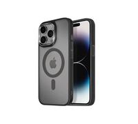 Coque MagSafe pour iPhone 14 Pro Dos Mat Givré Contour Noir