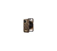 Coque MagSafe pour iPhone 14 Pro Elégante 4G Metal Plate Marron
