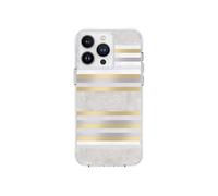 Coque MagSafe pour iPhone 14 Pro Max Décorée de Nacre Pearl Stripes Transparent