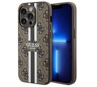 Coque MagSafe pour iPhone 14 Pro Max Imprimée 4G avec Motif Rayé Marron