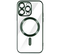 Coque MagSafe pour iPhone 14 Pro Max Silicone Protection Caméra Chromé Vert