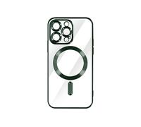Coque MagSafe pour iPhone 14 Pro Max Silicone Protection Caméra Chromé Vert foncé