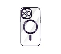 Coque MagSafe pour iPhone 14 Pro Max Silicone Protection Caméra Chromé Violet