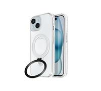 Coque MagSafe pour iPhone 15 Antichoc avec Support Pliable Blanc