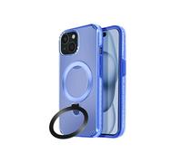 Avizar Coque pour iPhone 15 Antichoc avec Support Pliable Bleu