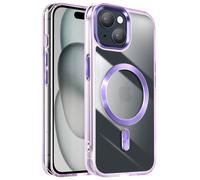 Avizar Coque pour iPhone 15 Dos Cristal Color Violet
