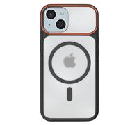 Coque MagSafe pour iPhone 15 Dos Fumé avec Cadre en Silicone Renforcée Noir
