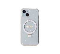 Coque MagSafe pour iPhone 15 Paillette en Silicone Bords Surélevés Argent