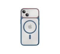 Coque MagSafe pour iPhone 15 Plus / 14 Plus Dos Rigide avec Cadre en Silicone Bleu