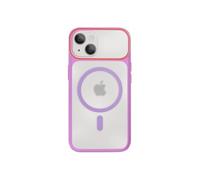 Coque MagSafe pour iPhone 15 Plus / 14 Plus Dos Rigide avec Cadre en Silicone Violet