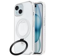 Coque MagSafe pour iPhone 15 Plus et 14 Plus Antichoc Support Pliable Blanc