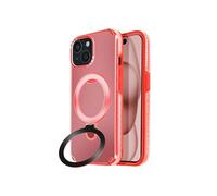 Coque MagSafe pour iPhone 15 Plus et 14 Plus Antichoc Support Pliable Rouge