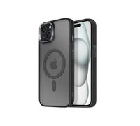 Avizar Coque pour iPhone 15 Plus et 14 Plus Dos Mat Givré Contour Noir