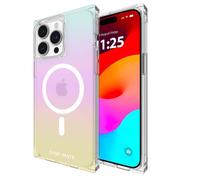 CASE-MATE BLOX Coque pour iPhone 15 Pro - Arc-en-Ciel irisé [Protection Contre Les Chutes de 3,6 m] [Compatible avec MagSafe] Coque magnétique avec Bords carrés pour iPhone 15 Pro 6,1", Anti-Rayures,