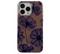 Coque MagSafe pour iPhone 15 Pro Élégante Motif Velvet Night Burga Violet foncé