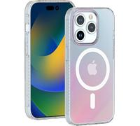 Bigben Connected Coque MagSafe pour iPhone 15 Pro Hybride transparente irisée