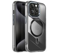 Coque MagSafe pour iPhone 15 Pro Max Dos Cristal Color Noir