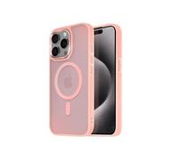 Coque MagSafe pour iPhone 15 Pro Max Dos Mat Givré Contour Rose