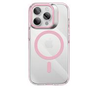 Coque MagSafe pour iPhone 15 Pro Max Série Hooke avec Cache Caméra Stand Zanaé Rose