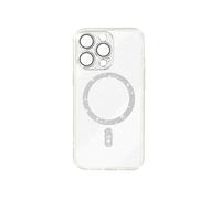 Coque MagSafe pour iPhone 15 Pro Max Silicone Pailleté Transparent