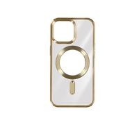 Coque MagSafe pour iPhone 15 Pro Max Silicone Protection Caméra Chromé Dorée