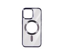 Coque MagSafe pour iPhone 15 Pro Max Silicone Protection Caméra Chromé Violet