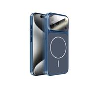 Coque MagSafe pour iPhone 15 Pro Rigide avec Verre Protection Caméra Bleu nuit