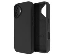 Coque MagSafe pour iPhone 16 en Cuir Vegan Haute Qualité Noir
