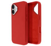 Coque MagSafe pour iPhone 16 en Cuir Vegan Haute Qualité Rouge