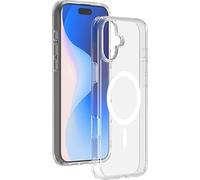 Coque hybride BigBen Connected compatible MagSafe pour iPhone 16 Transparent